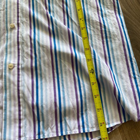 Ted Baker White Striped Button-Down Dress Shirt - Picture 7 of 13